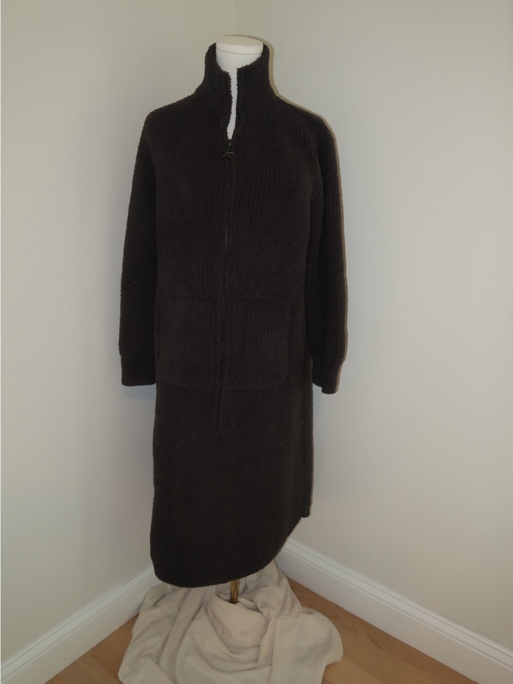 Barefoot Dreams Black Long Turtleneck Sweater robe